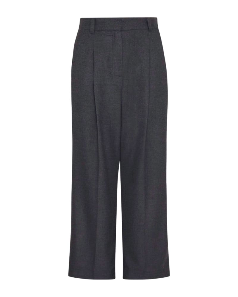 Front of a model wearing a size 14 Women'S Alibi Trouser In Melange Grey in Melange Grey by MARELLA. | dia_product_style_image_id:356960